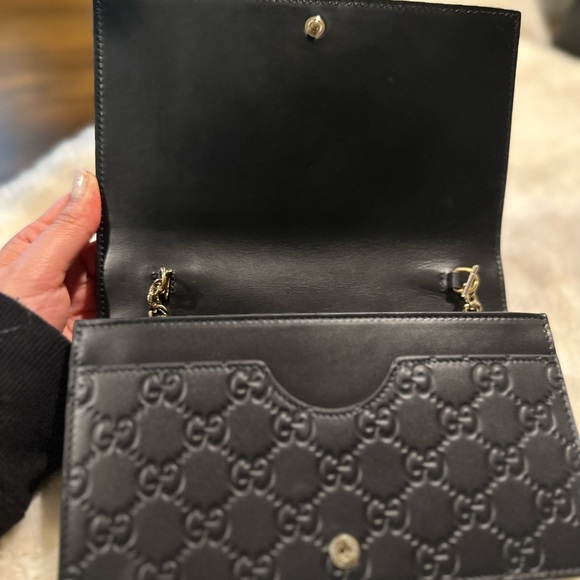 GG MARMONT LEATHER MINI CHAIN BAG - Picture 6 of 8